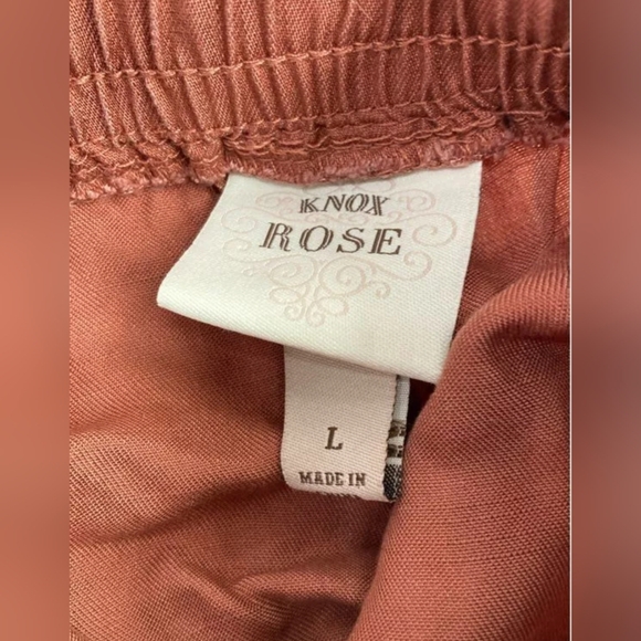 Knox Rose Elastic/Tie Waist Pocketed Joggers Size L Like New - Picture 5 of 6